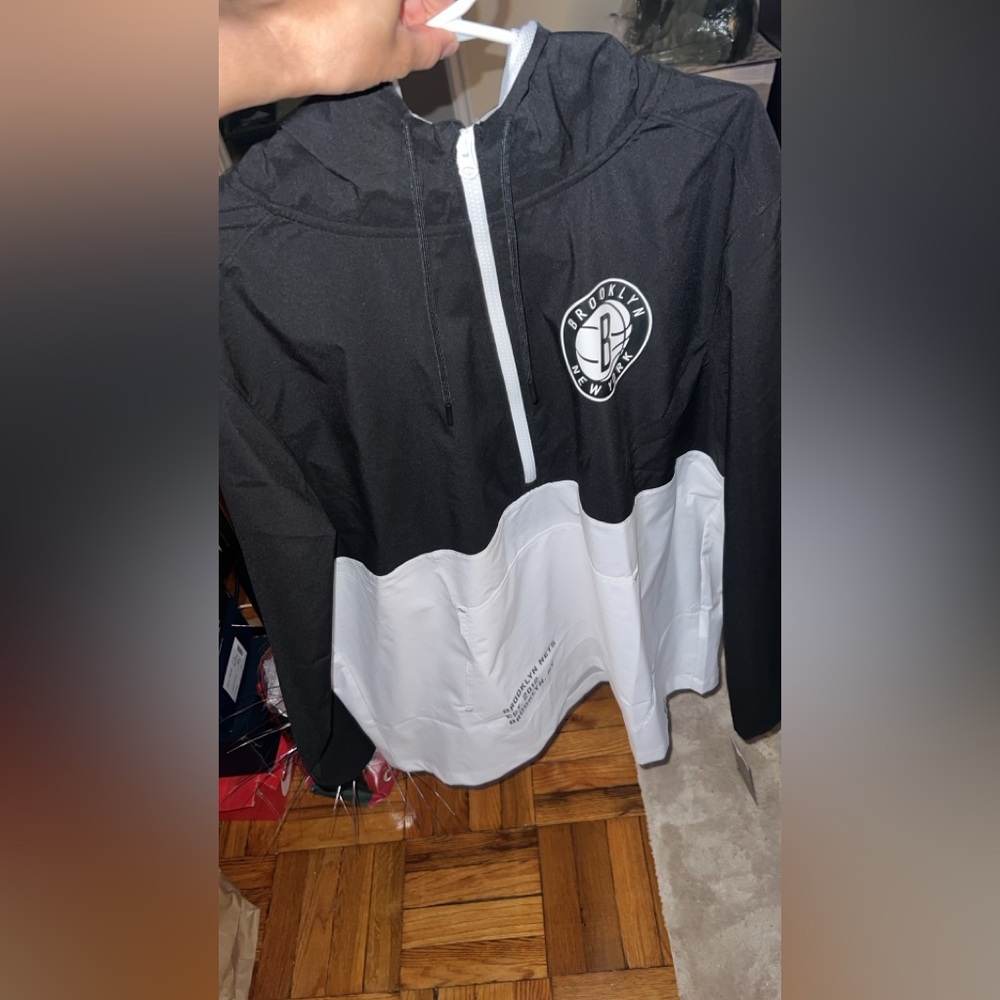 Black & White Brooklyn Nets track jacket